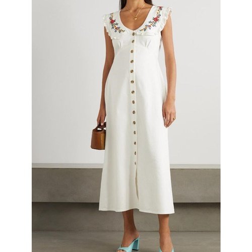 Vestido Algodão Bordado Mariet