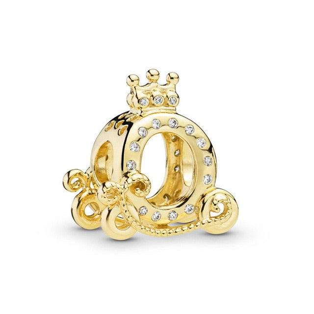 Berloque Dourado Carruagem da Princesa