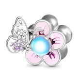 Berloque Borboleta em Flor
