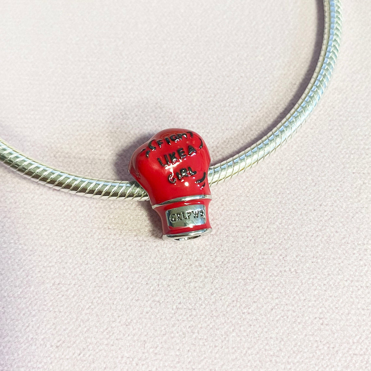 Berloque Charm Prata 925 Fight Like a Girl