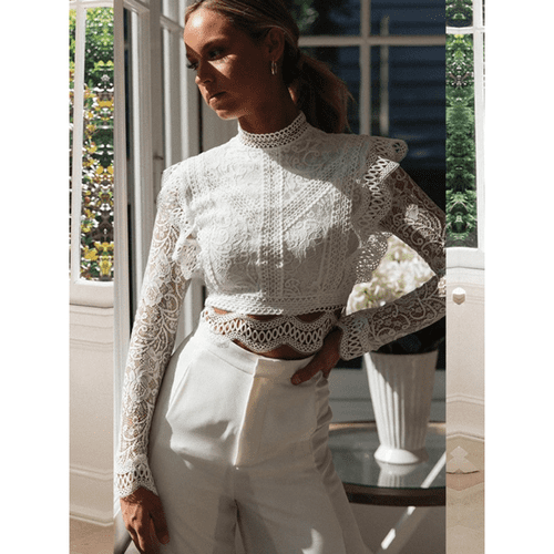 Blusa Cropped Renda Milis