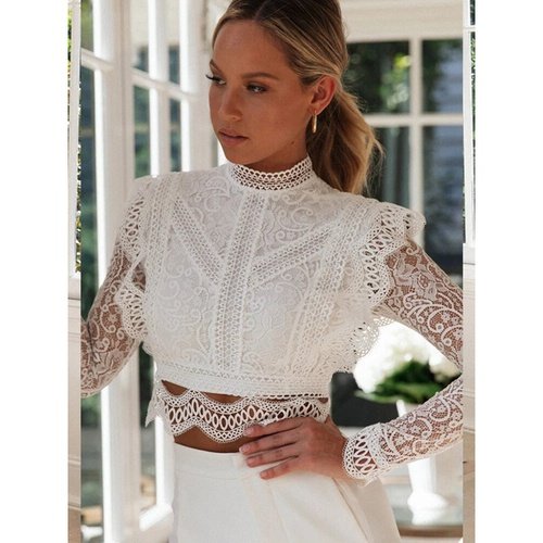 Blusa Cropped Renda Milis