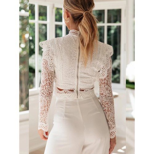Blusa Cropped Renda Milis