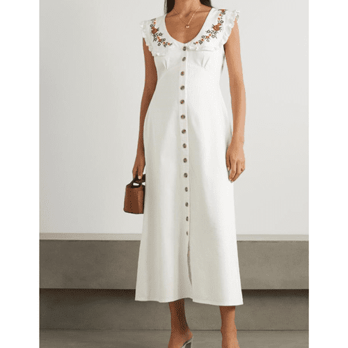 Vestido Algodão Bordado Mariet